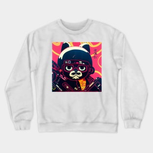 Cutest Frenchie Puppy as a 80's anime Crewneck Sweatshirt